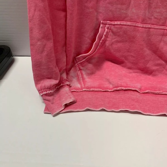 NWT Green Tea Womens Mineral Wash Lace Up Hooded Jacket Pink/Brick Small - Picture 3 of 6